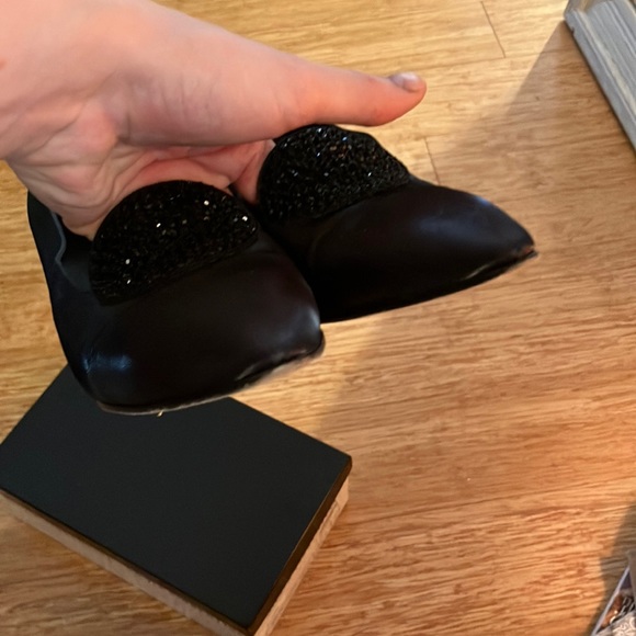 Formal black fabric Silvia Florentina beaded ornament pumps - Picture 8 of 13